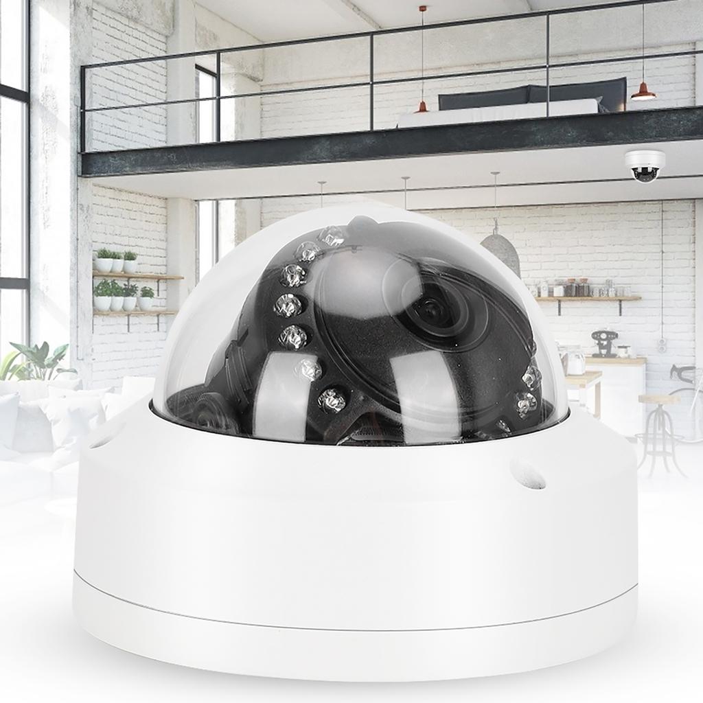 IP Dome Camera Builtin POE 15 Light Infrared Night View Metal CMOS for Outdoor Indoor IRCUT(5MP )