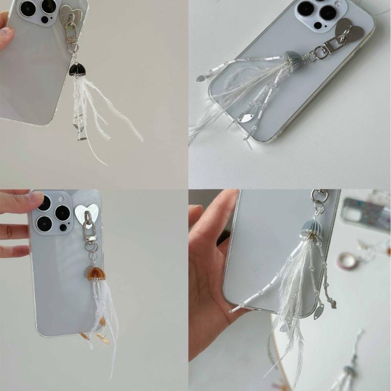 Уникальный брелок со звездой, украшение для сумки, кулон, нежное украшение в виде медузы, эстетичная сумка, подвеска для ежедневного использования в вечеринке