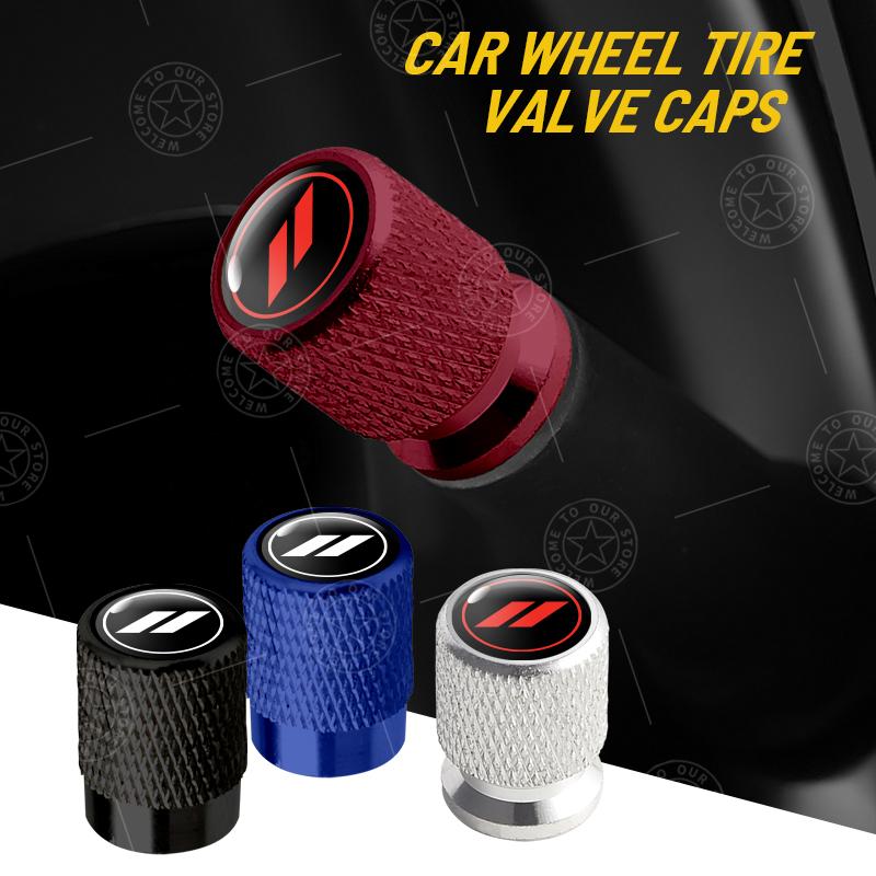 4pcs // Logo Car Wheel Tire Valve Caps Air Stem Aluminum Accessories For Dodge Caliber Viper Magnum Chevrolet Challenger Journey T999