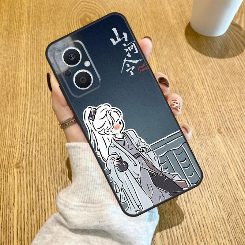 СЛОВО ЧЕСТИ Shan He Ling мультяшный Чехол Для OPPO Reno 7 8 Lite 14 F 13F 12F 11F 13 12 11 10 Pro OPPO Find X9 X8 X6 X5 Pro Чехол