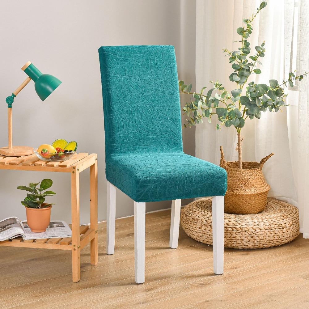 Вязаные водонепроницаемые жаккардовые чехлы на стулья эластичные чехлы на диван для отеля дома утолщенные однотонные