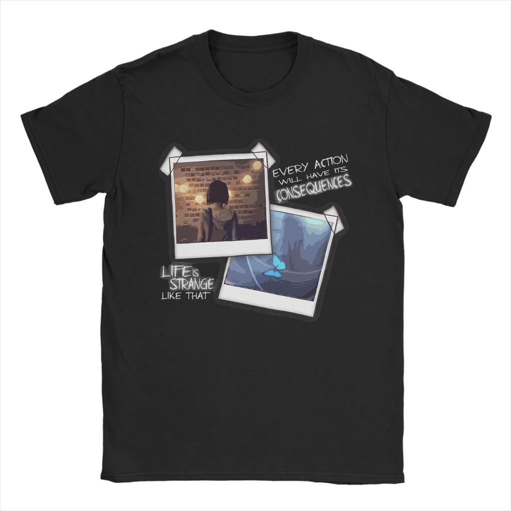 Men Life Is Strange Butterfly T Shirt 100 Cotton Clothing Awesome Short Sleeve Crew Neck Tees Gift Idea TShirts