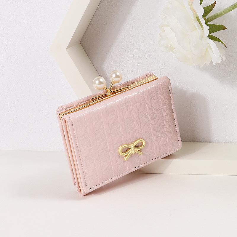 New 30% Off Short Women's Small Wallet Student Folding Wallet Cartoon Cute Butterfly Card Bag Wallet