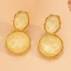 1 Pair Bohemian Geometric Oval Resin Drop Earrings, Vintage Elegant Women Daily Casual Prom Party Jewelry, Creative Gift for Her