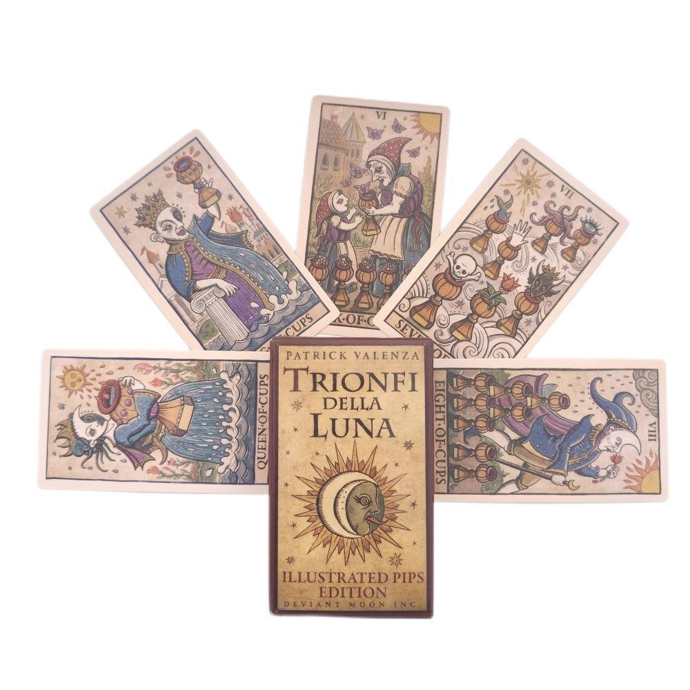 Trionfi Della Luna Oracle Cards Tarot Card Decks for Beginners Professionals Fortune Telling Cards Table Board Game Family Night