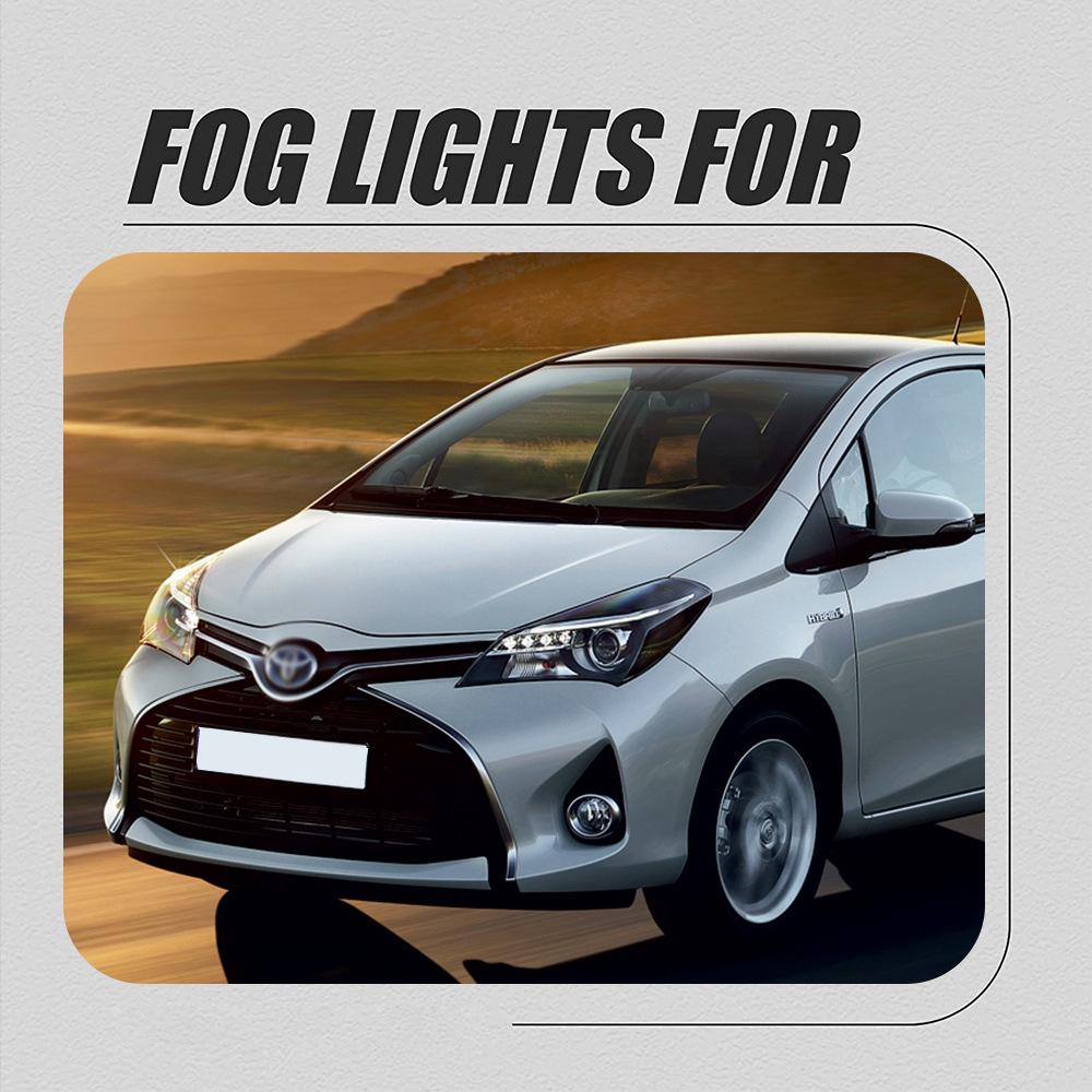 Комплект противотуманных фар для Toyota Yaris 2014-2017: Светодиодная сборка дневных ходовых огней для фары и бампера