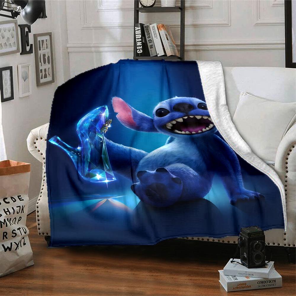 1pc S-Stitch3 Blanket, Gift, for Men and Women, Soft Blanket, Good for Sofa Bed Couch Travel, Lightweight Flannel Blanket