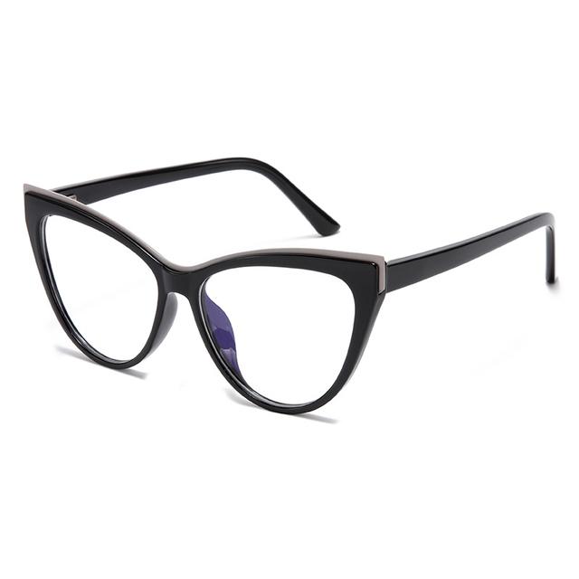 Женские очки «кошачий глаз» с пружинными шарнирами для близорукости, очки с защитой от синих лучей и близорукости, мощность 0-0,5-0,75 до-6,0