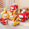 Fire Engine / Excavator Plush Toys Lovely Stuffed Soft Fire Truck Pillow Dolls for Children Girls Sleeping Cushion Gift