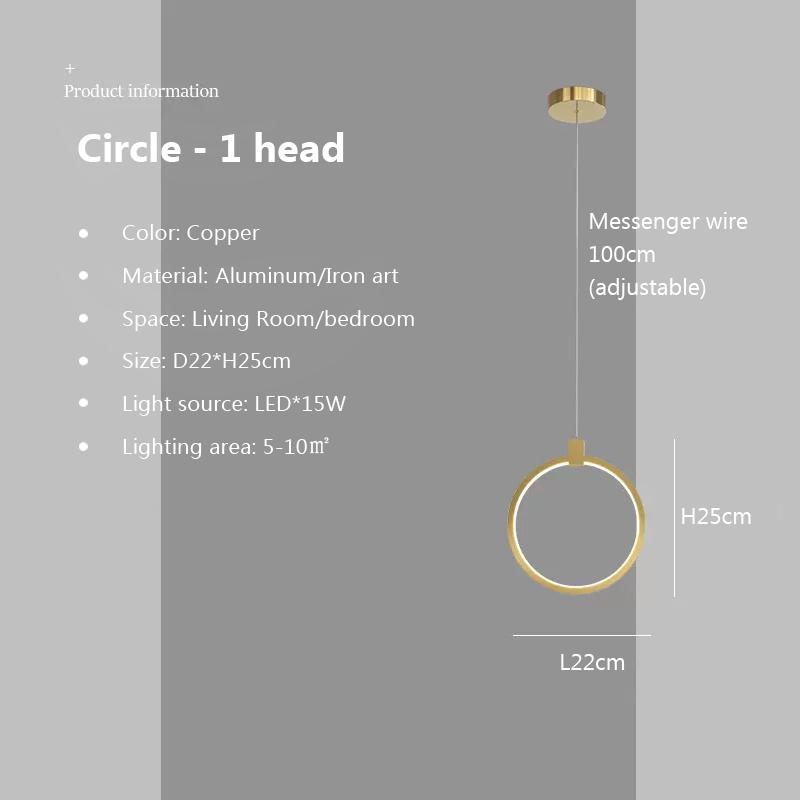 Современная светодиодная минималистская подвесная люстра для спальни, ресторана, гостиной, золотая, черная, подвесная лампа, декоративные светильники