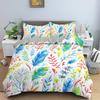 Colorful Feathers Pattern Cozy Bedding Set Single Twin Double Queen King Cal King Size Bed Linen Set
