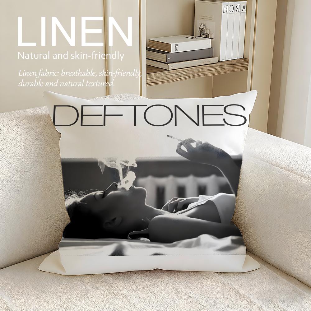 Music Deftones Cushion Cover Pillowcase Set Pcs x x Breathable Washable Sofa Cushion Cover