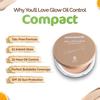 Mamaearth Glow Oil Control Compact SPF 30 с витамином C и куркумой для мгновенного сияния в 2 раза, нормальный, натуральный, матовый - 9 г (Кремовый блеск, коричневый)