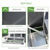 Outdoor Chicken Coop for Laying Hens with Waterproof Roof and Running Area, Wooden Nesting Box, 160x75x80 cm, Grey and White