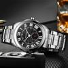 2024 Новые высококачественные модные римские часы из нержавеющей стали с календарем, водонепроницаемые кварцевые мужские часы с маленькой секундной стрелкой