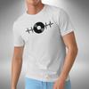 Vinyl Record Heartbeat Men's T-Shirt Old Skool Music Vinyl Junkie Collector
