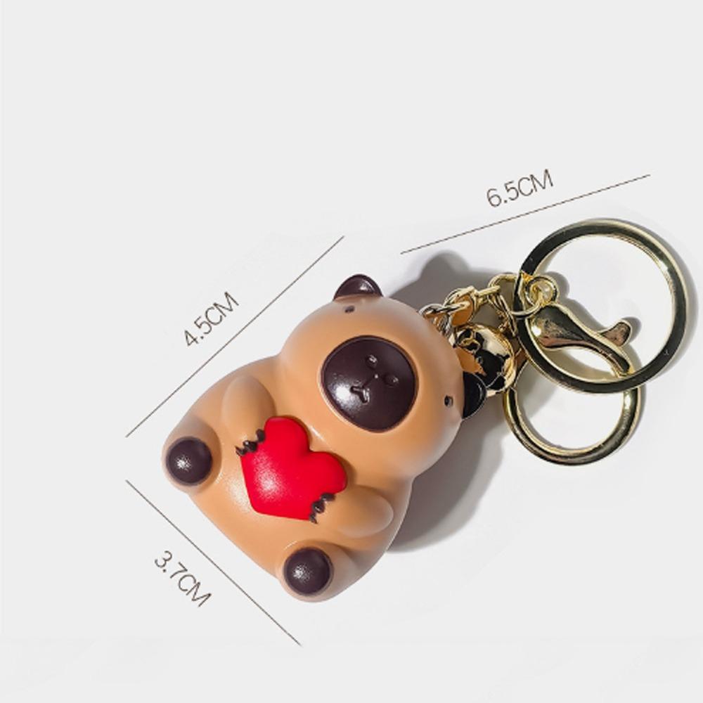 Подвеска на сумку «Я люблю тебя» в виде капибары, светящаяся в виде капибары, светящийся в виде капибары, брелок для ключей «Звук капибары» для девочек