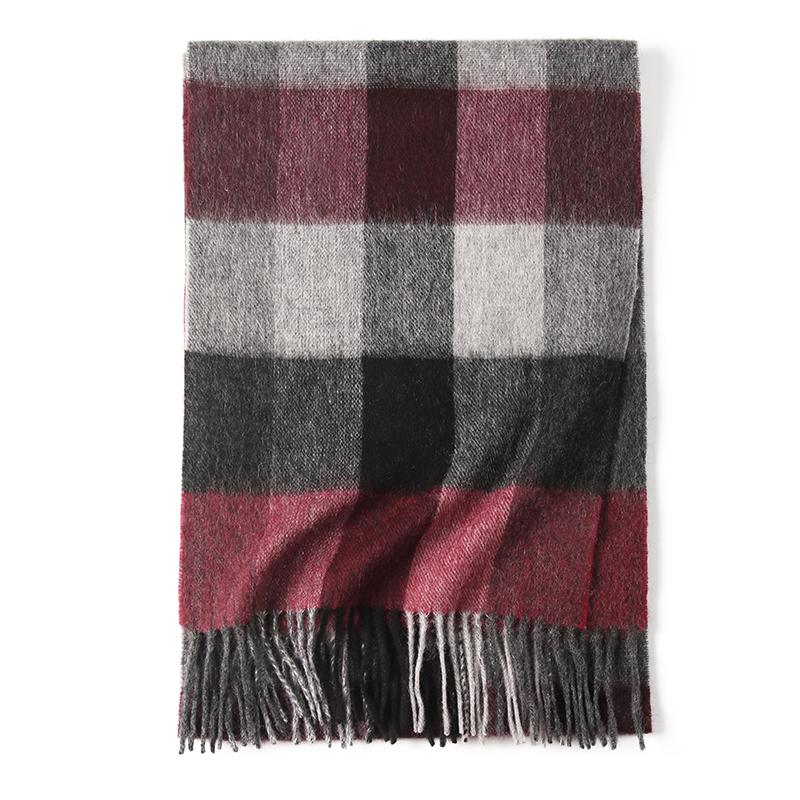 Women Scarf 100% Wool MODERN NEW SAGA Knitted Wool Scarves Plaid Shawl Autumn Winter Thick Warm Female Knit Scarf