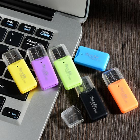 Mini Portable USB 2.0 High Speed Micro SD TF T-Flash Memory Card Reader Adapter