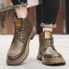 Модные мужские короткие ботинки осень-зима Классический ретро-стиль для отдыха на природе, для деловых вечеринок, для повседневного офиса, для мотоциклистов