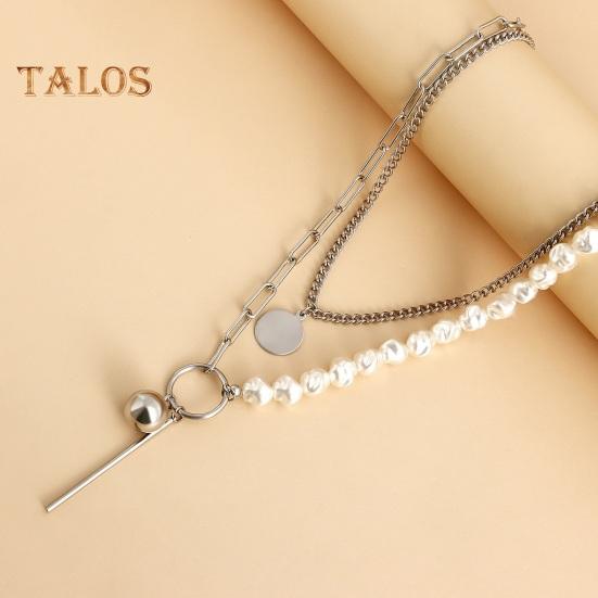 Многослойное ожерелье из искусственного барочного жемчуга для женщин, ожерелье из искусственного жемчуга с подвесками в виде цепочки, ювелирные изделия для жены и подруги