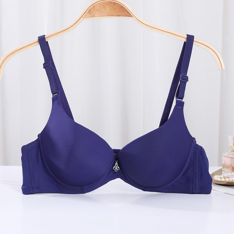 Japanese Style Smooth Seamless Push-Up Bra for Women - Thin Top, Thick Bottom, Solid Color
