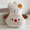 Chef Dog Cartoon Plush Sofa Pillow With Embroidery For Gift For Girls