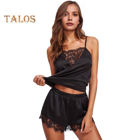 Женский пижамный комплект из 2 шт./компл., кружевной топ без рукавов с цветочной вышивкой на тонких бретельках, эластичный топ с высокой талией, облегающие шорты, домашняя одежда, жилет, шорты, летний комплект