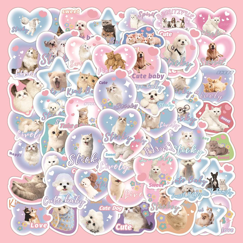 Акварельные наклейки с животными, кавайная кошка, олень, сова, водостойкая многоразовая наклейка, сделай сам, бутылка, украшение для мобильного телефона для ноутбука