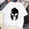 Spartan 100% Cotton T-shirts Men Summer Comic Funny T-shirt Harajuku Streetwear Tops Oversized Black Man Clothing