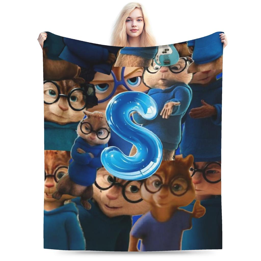 Alvin and the Chipmunks Blanket Cozy Soft Throw Blankets for Couch 50x60 Inch Multisize Plush Thin Quilt