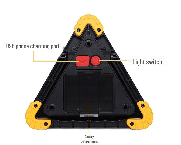 Rechargeable LED Tripod Warning Light: Multi-functional Emergency Alert and Survival Lamp