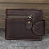 NEW Genuine Cowhide Leather Men,s Wallet Small Mini Card Holder Vintage Hasp Male Pockect Purse Fashion