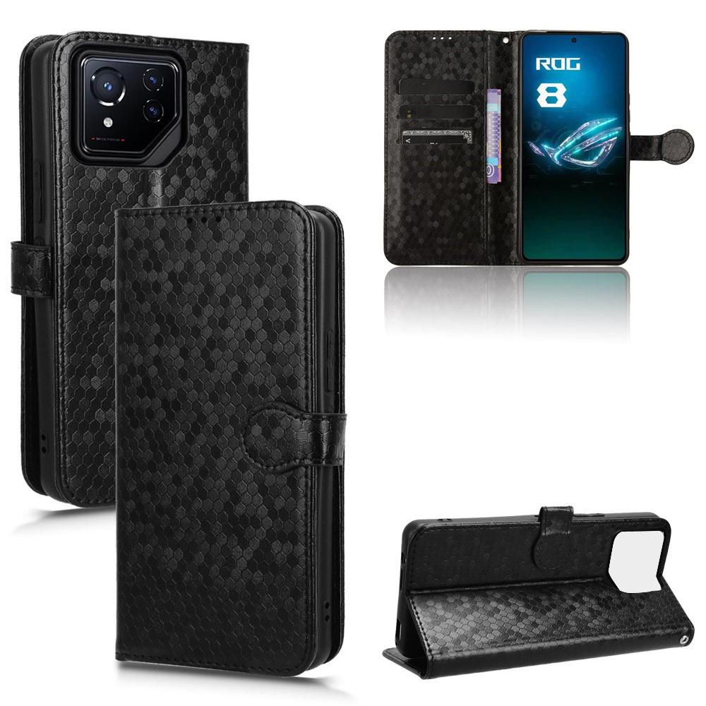 ASUS ROG Phone 8 Pro Flip Case, Wallet Rhombus, Black