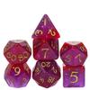 Cusdie Новый Граненый Набор Кубиков DnD Крупный Шрифт Кубики D&D С Блестками D4-D20 Многогранные Кубики для Настольной Ролевой Игры Настольные Игры