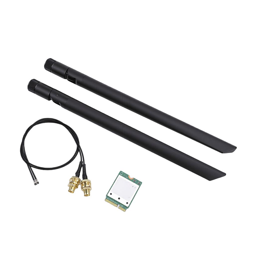 WiFi 7 M.2 Network Card 2.4GHz 5GHz 6GHz Triple Band 5.8Gbps Wireless Network Adapter Module with Dual Antennas 4K QAM