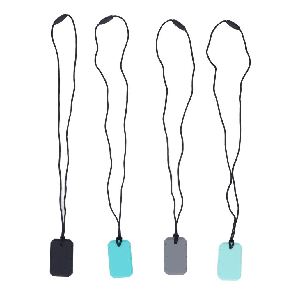 4pcs Sensory Chew Necklace Food Grade Silicone Reduce Anxiety Safe Soft Sensory Chew Necklace