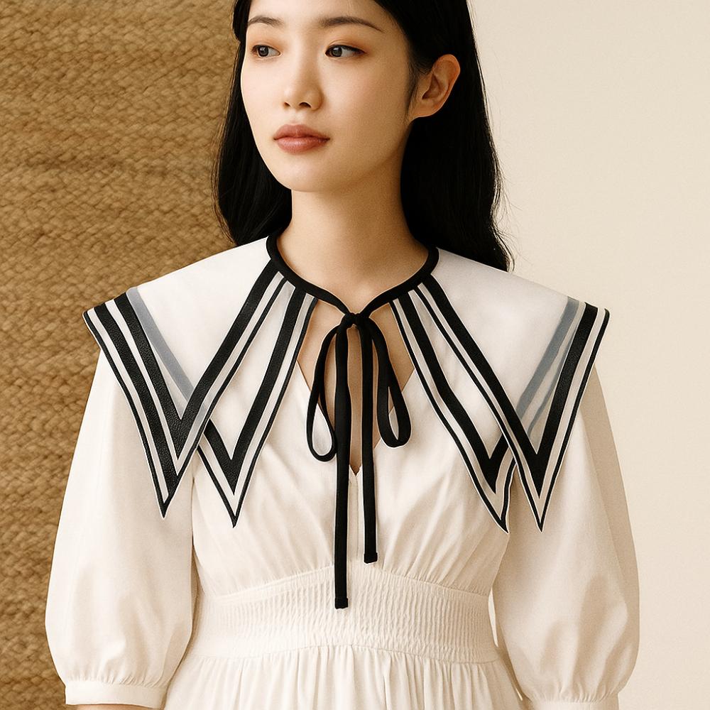 Mesh Crochet Shawl Detachable Collar Sweet Blouse Shoulders Fake Collar Summer