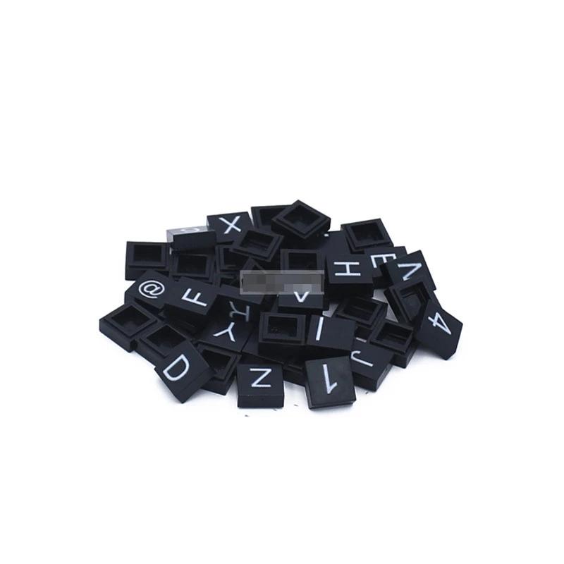 Small Building Blocks 26 English Letters Bricks Digital Printing Accessories Creative Brick Compatible All Brands Toys 3070 3069