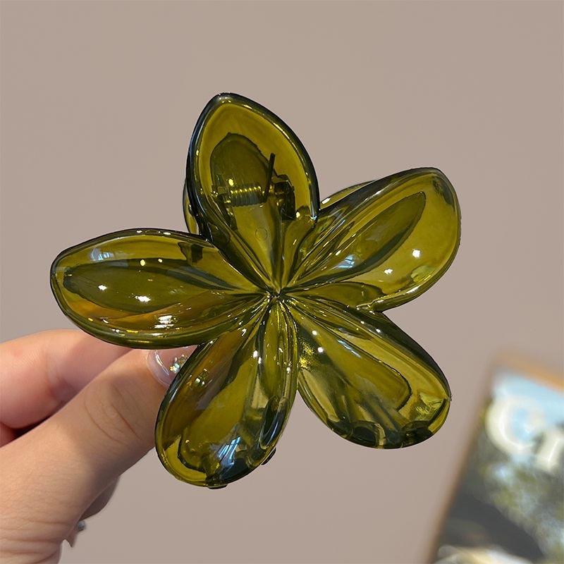 Модная принцесса цветок заколка для волос корейская большая заколка для волос краб зажим винтажный женский конский хвост акула зажим головной убор аксессуары для волос