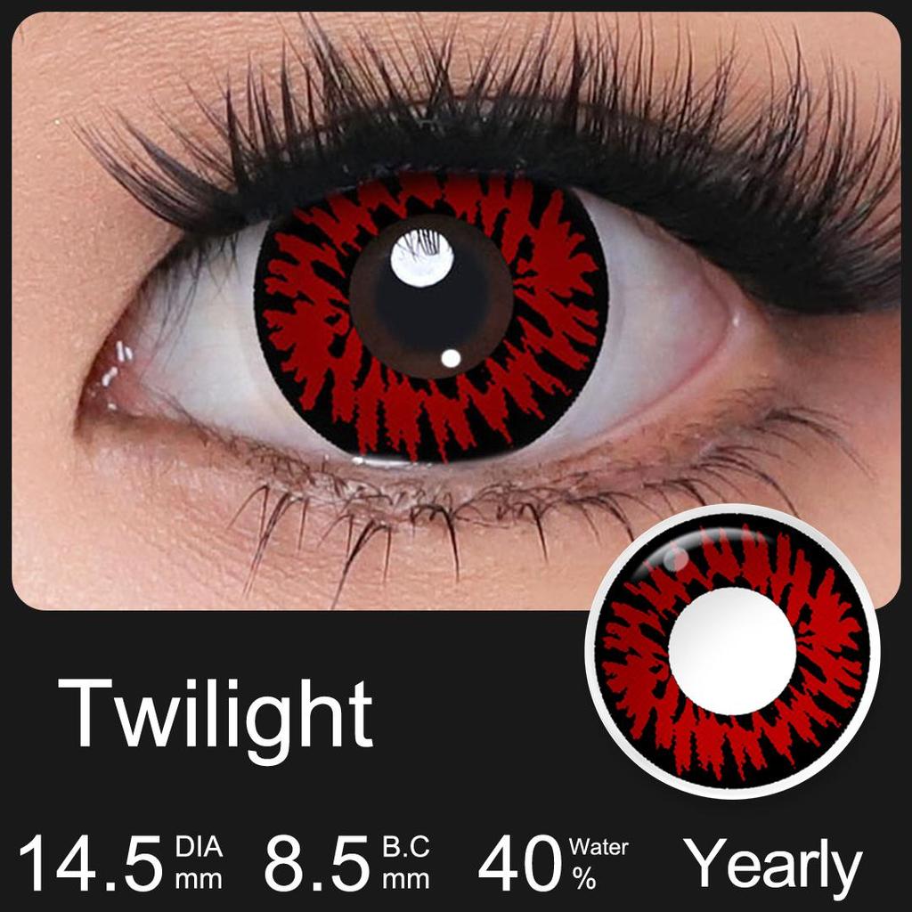 Crazy Lenses Magister Контактные линзы для Хэллоуина Красные контактные линзы для косплея Аксессуары для аниме Шаринган/Какаши Мангекё/Саске Гексаграмма