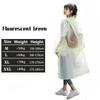 2023 New Waterproof Transparent Eva Clear Long Ladies Raincoats Women Men Fashion Rain Coat Jackets Hooded With Schoolbag Space
