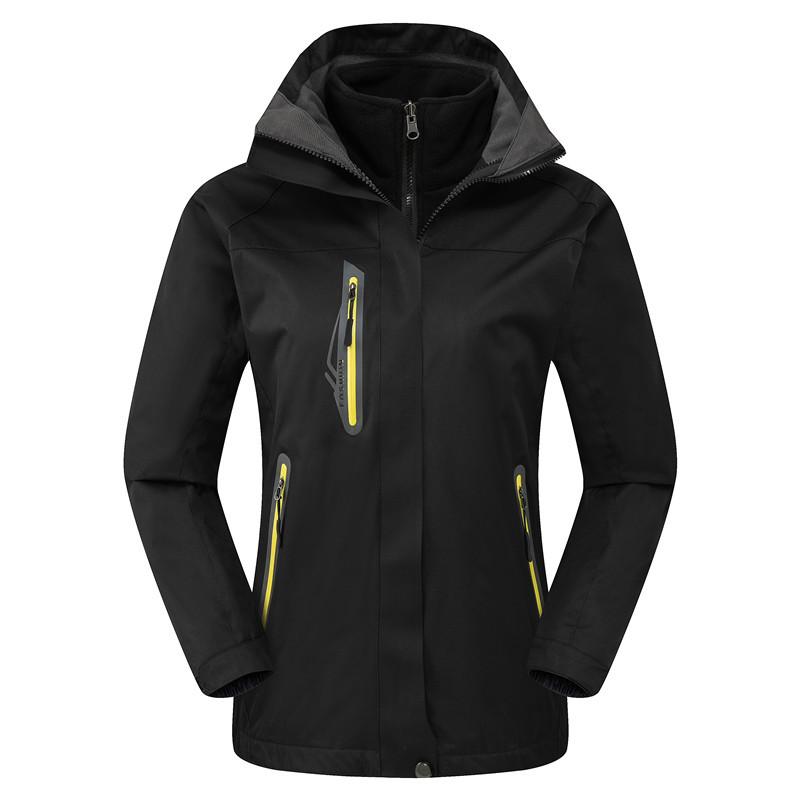 Женское зимнее пальто 3 в 1, горнолыжная куртка, водонепроницаемая ветрозащитная зимняя куртка с флисовой подкладкой, парка