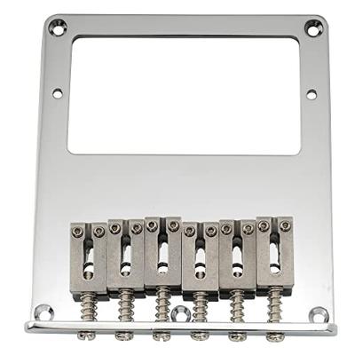 Musiclily Pro 10,8 мм Межструнное расстояние Бридж Хамбакер для Telecaster, 6-позиционный, Седла из нержавеющей стали, для электрогитар TL, Хром