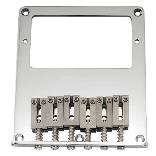 Musiclily Pro 10,8 мм Межструнное расстояние Бридж Хамбакер для Telecaster, 6-позиционный, Седла из нержавеющей стали, для электрогитар TL, Хром