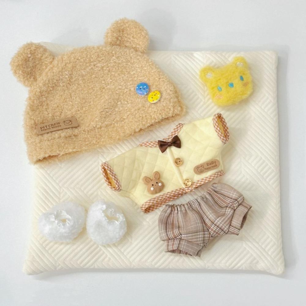 1 комплект Медведь комплект 20 см Хлопковая кукольная одежда Платье Плюшевая кукольная одежда 20 см Хлопковая кукла