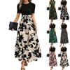 Women's Floral Print High Waist Fashionable And Elegant Dress