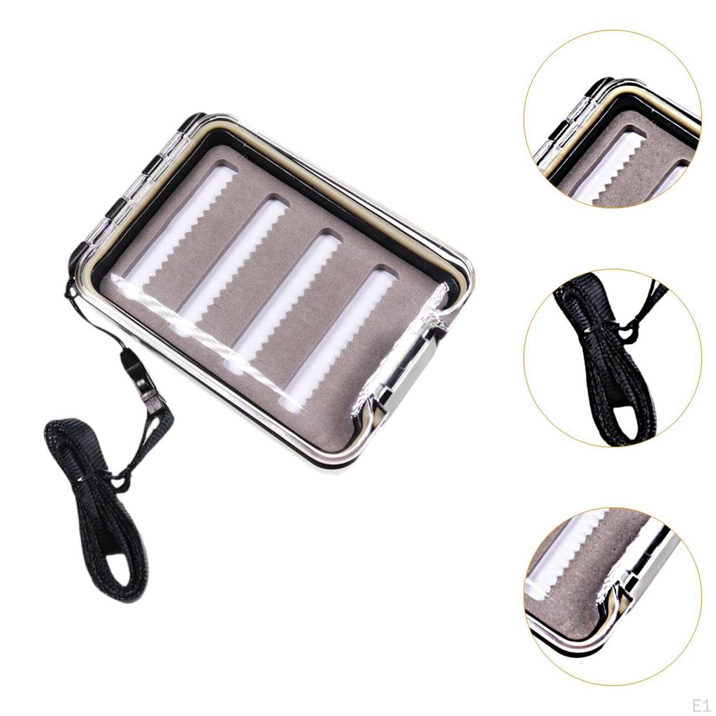 Fly Box Fishing Easy Grip Freshwater Saltwater Transparent Boxes Organizer Lightweight