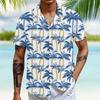 Men'S Casual Loose Short Sleeved Shirt Fashion Printed Shirt Top