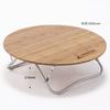 Captain Stag Camping BBQ Desk Alvaro Bamboo Round Low Table 65UC-503